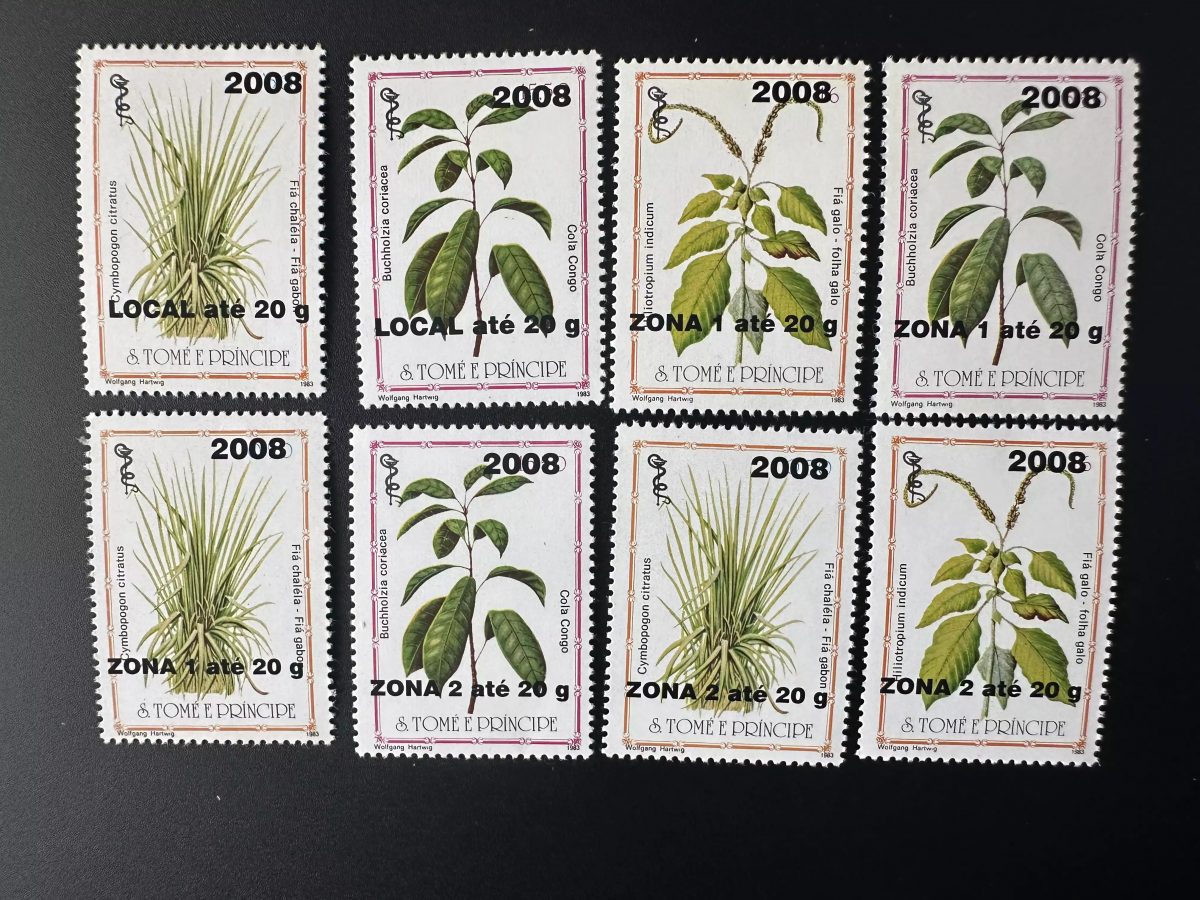 Sao S. Tomé Principe 2008/2009 Mi. 3934-3945 Heilpflanzen 8v Flora