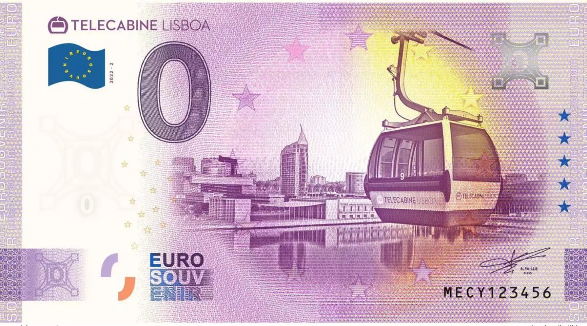 Billet touristique Souvenir 2025 Portugal Telecabine Lisboa