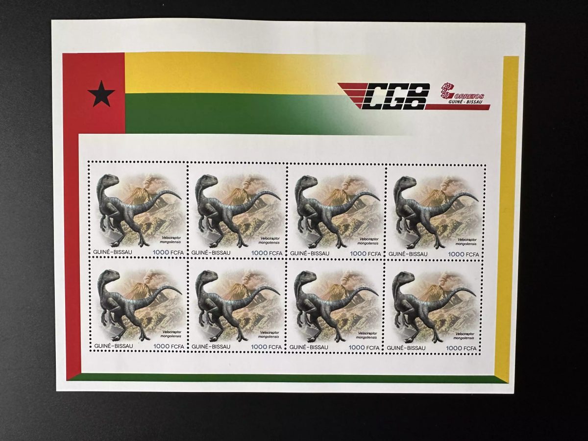 Guinea Bissau 2023 Mi. ? Personalized Dinosaure Dinosaur velociraptor