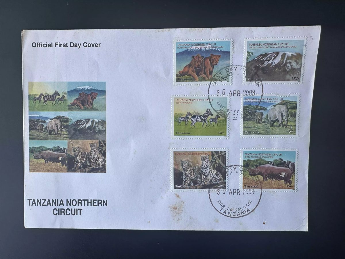 Tanzania 2003/2004 Mi. 4137 - 4142 FDC 1st day Lion Elephant Leopard Circuit
