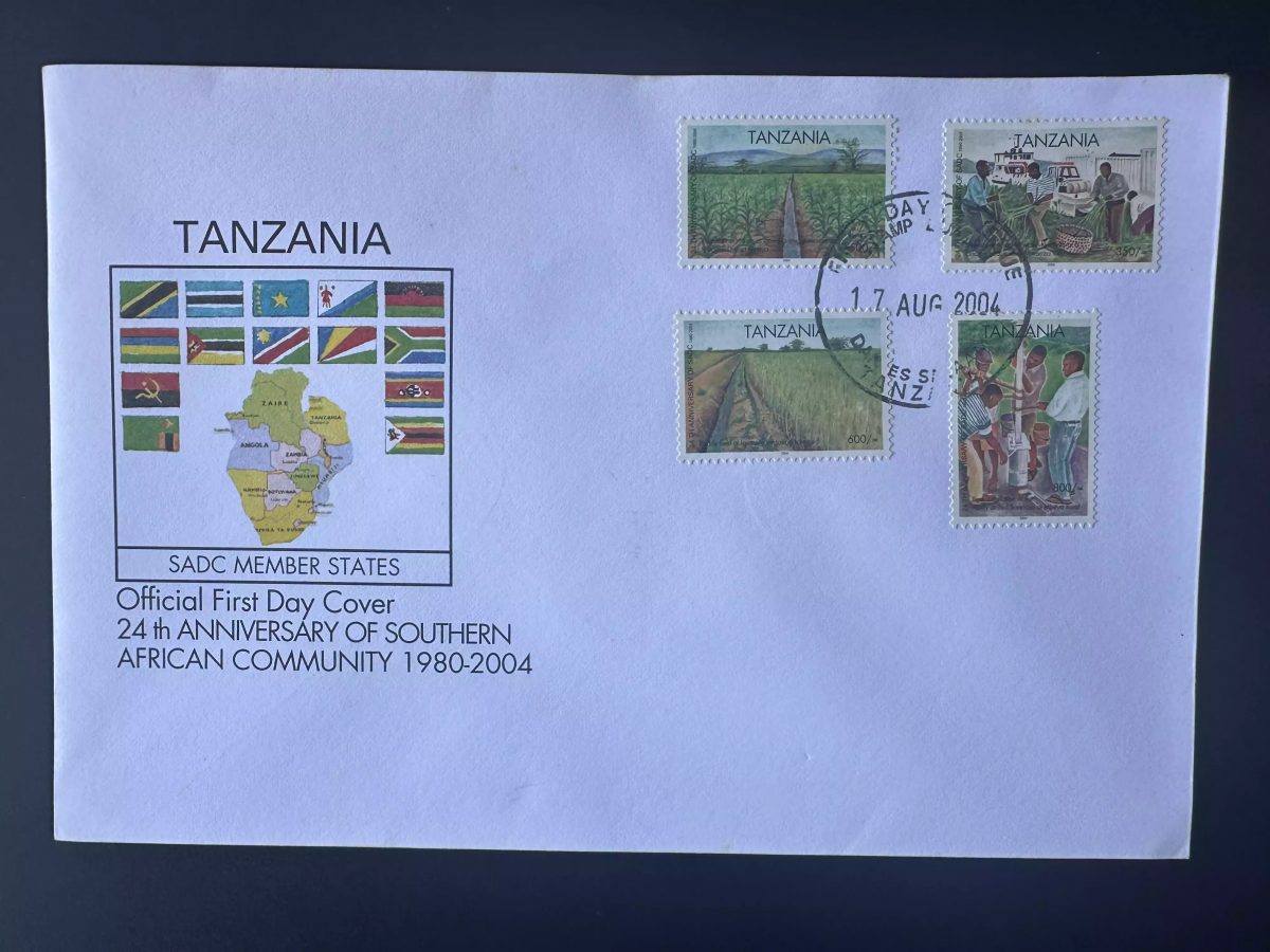 Tanzania 2004 Mi. 4199 - 4202 FDC 1er jour 24th Anniversay of SADC Drapeau Flag