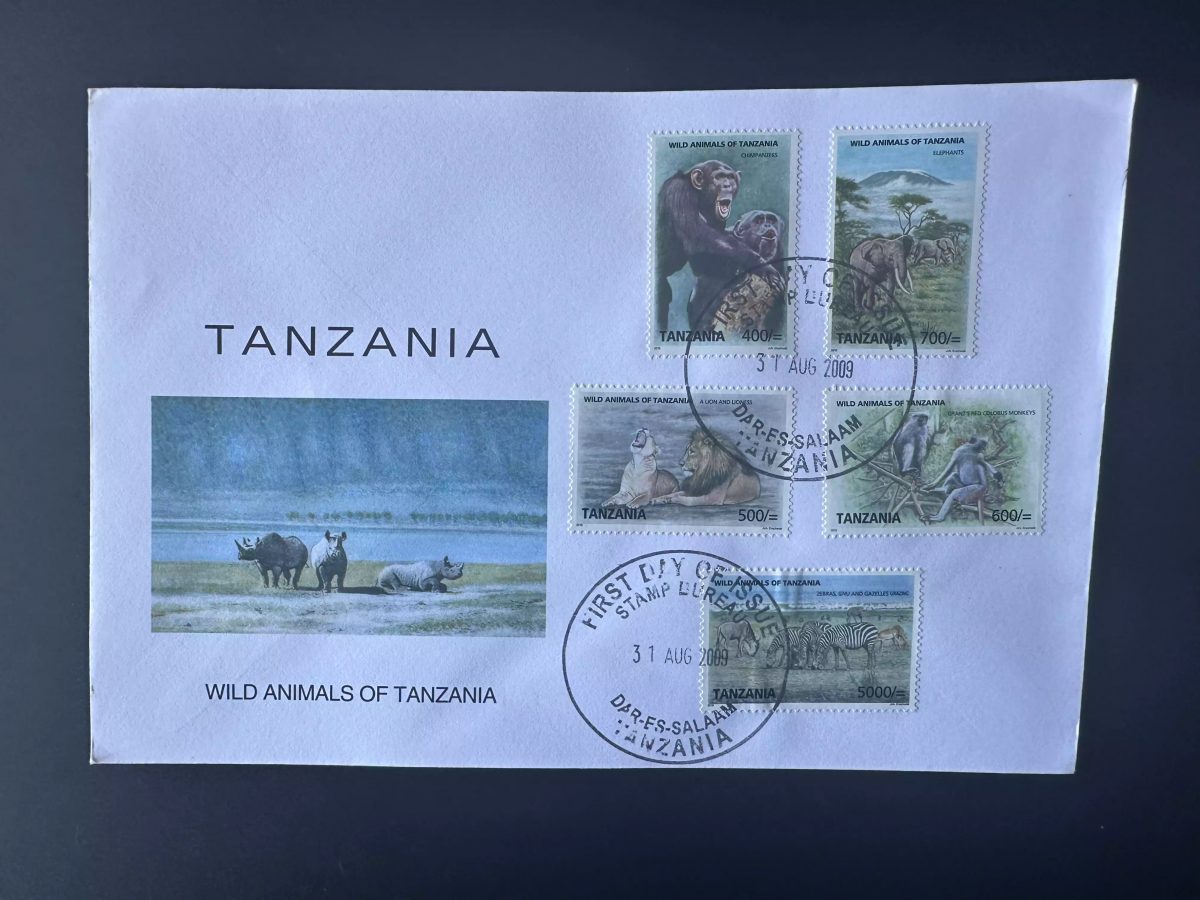 Tanzania 2009 Mi. 4654 - 4664 FDC 1st day Wild animals wildlife Monkey Elephant