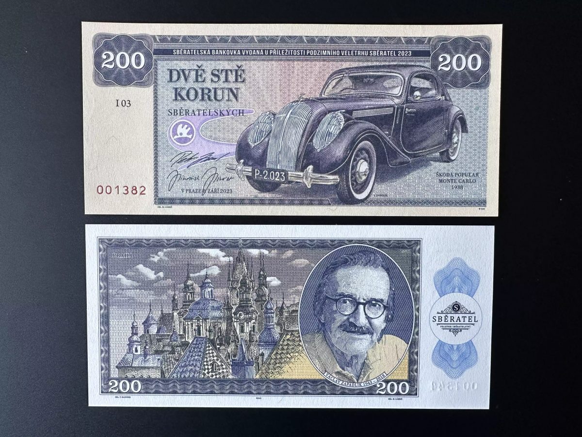 2023 Matej Gabris 200 Korun Skoda Popular Monte Carlo voiture Sberatel Zapadlik