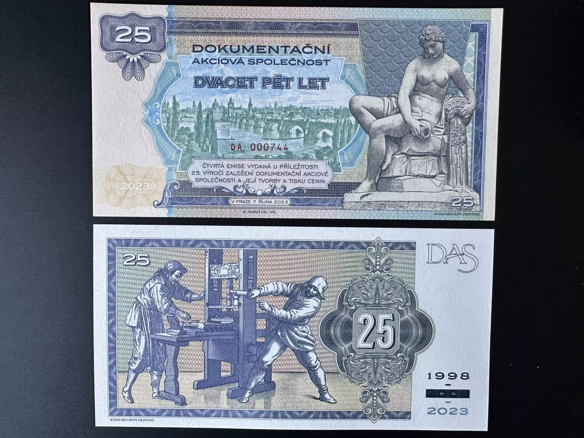 2023 Matej Gabris 25 MCP Muzeum Cennych Papiry Museum UNC SPECIMEN ESSAY