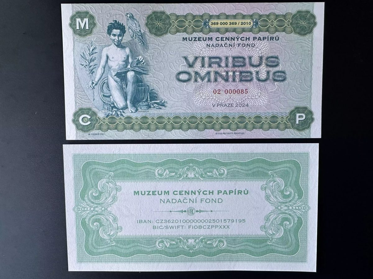 2024 Matej Gabris Viribus Omnibus MCP Muzeum Cennych Papiry Museum SPECIMEN