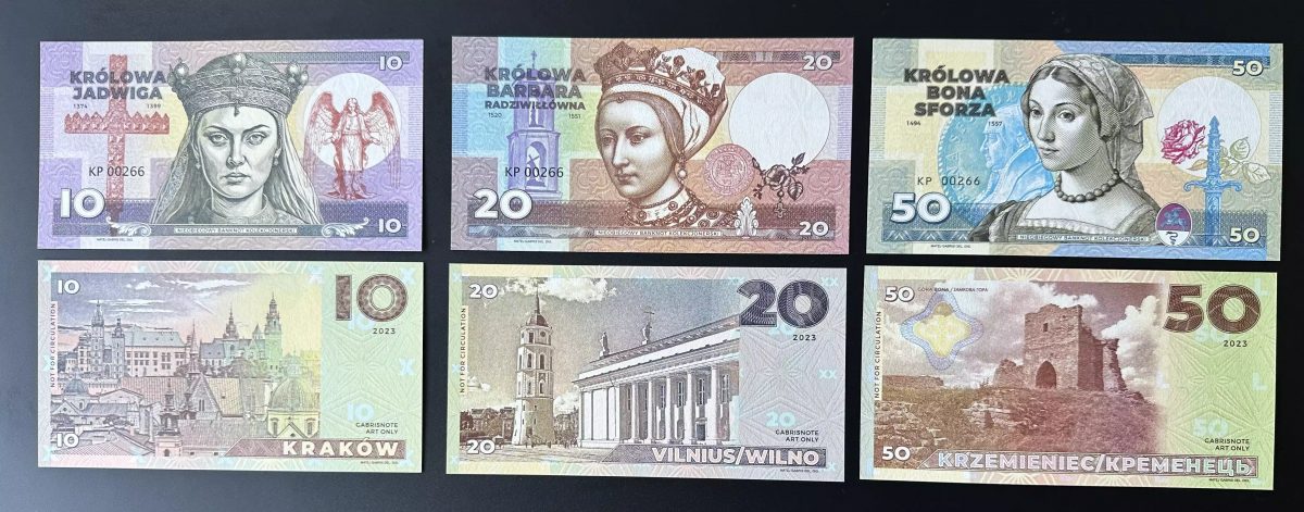 2023 Matej Gabris 10 / 20 / 50 Kralovne Polska Krolowa UNC SPECIMEN ESSAY