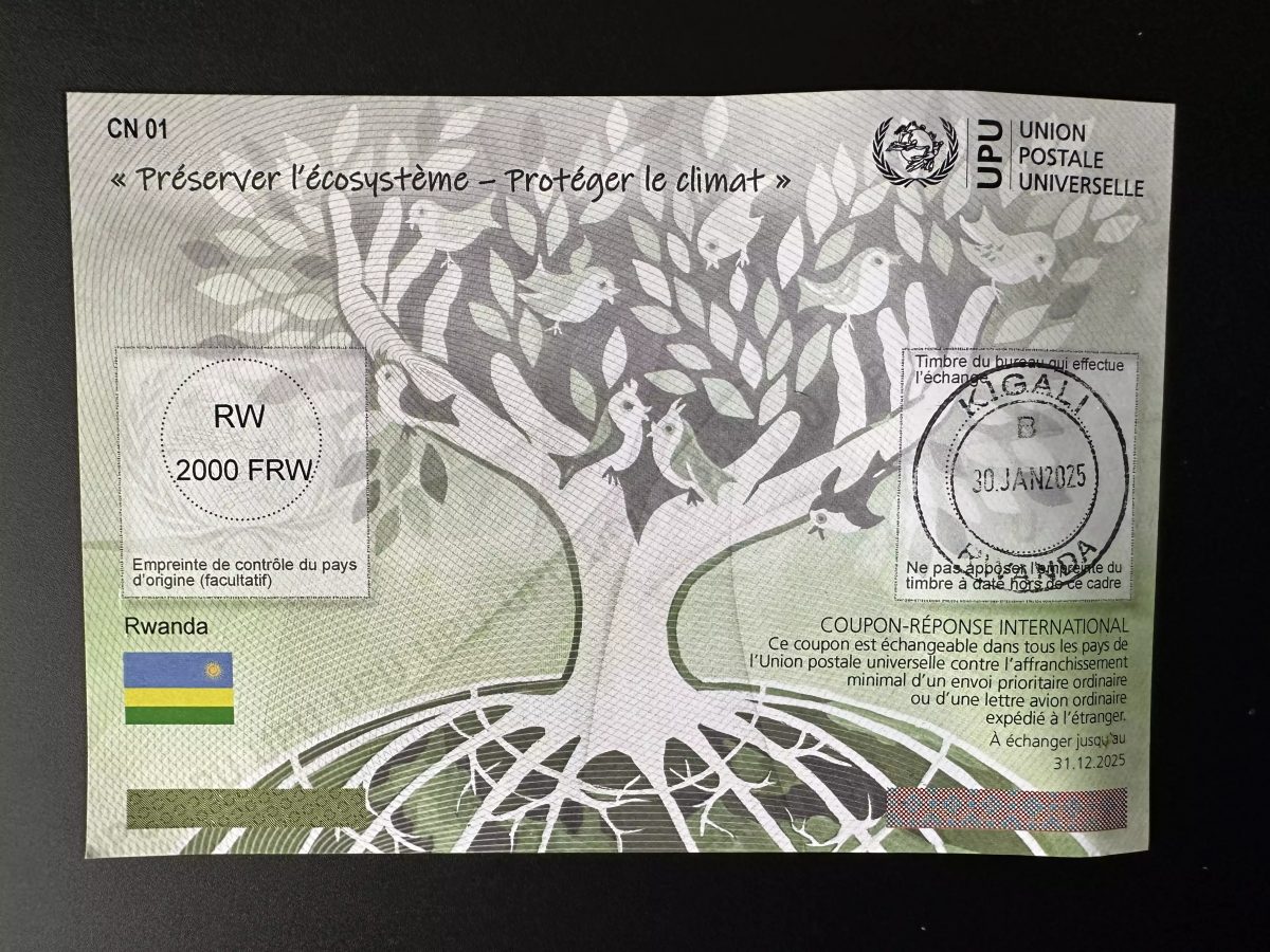 Rwanda UPU Union Postale Préserver écosystème protéger climat Abidjan COUPON IRC