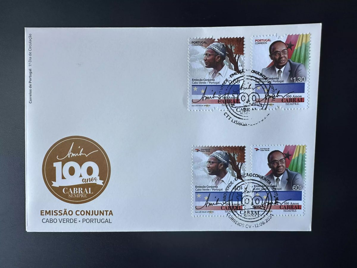 Portugal Cabo Verde 2024 Mi. ? mixed FDC Emission Commune Amilcar Cabral drapeau