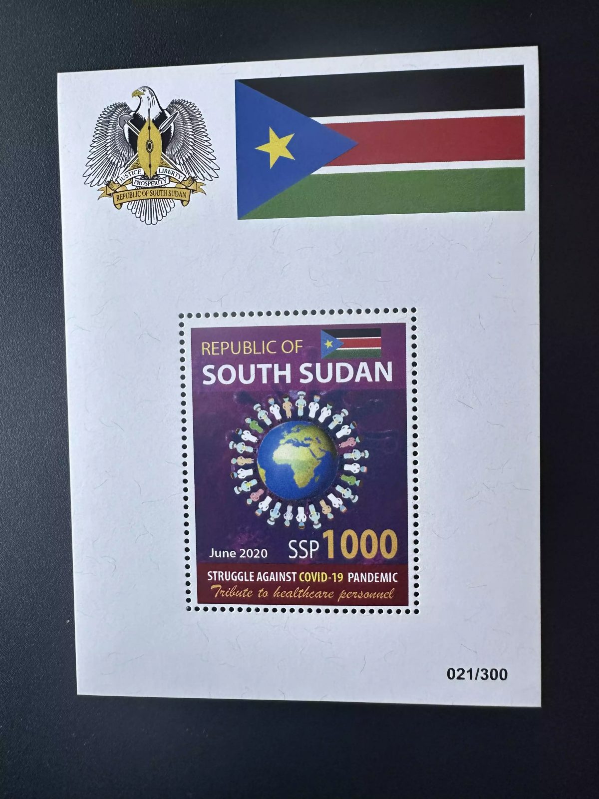 South Sudan 2020 Mi. Bl. 1 Struggle COVID-19 Pandemic Coronavirus
