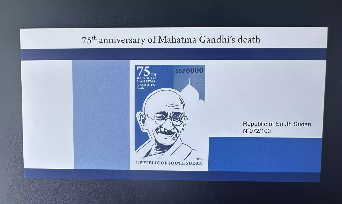 Sud-Soudan 2024 Mi. Bl. 2 ND Mohandas Mahatma Gandhi Inde India death S/S