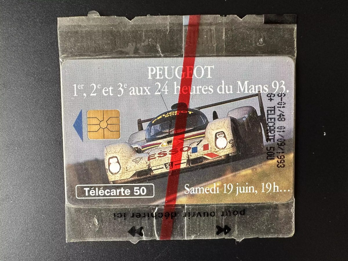 Télécarte France 1993 50U - Peugeot 1er 2e 3e 24 heures du Mans 93 sous blister