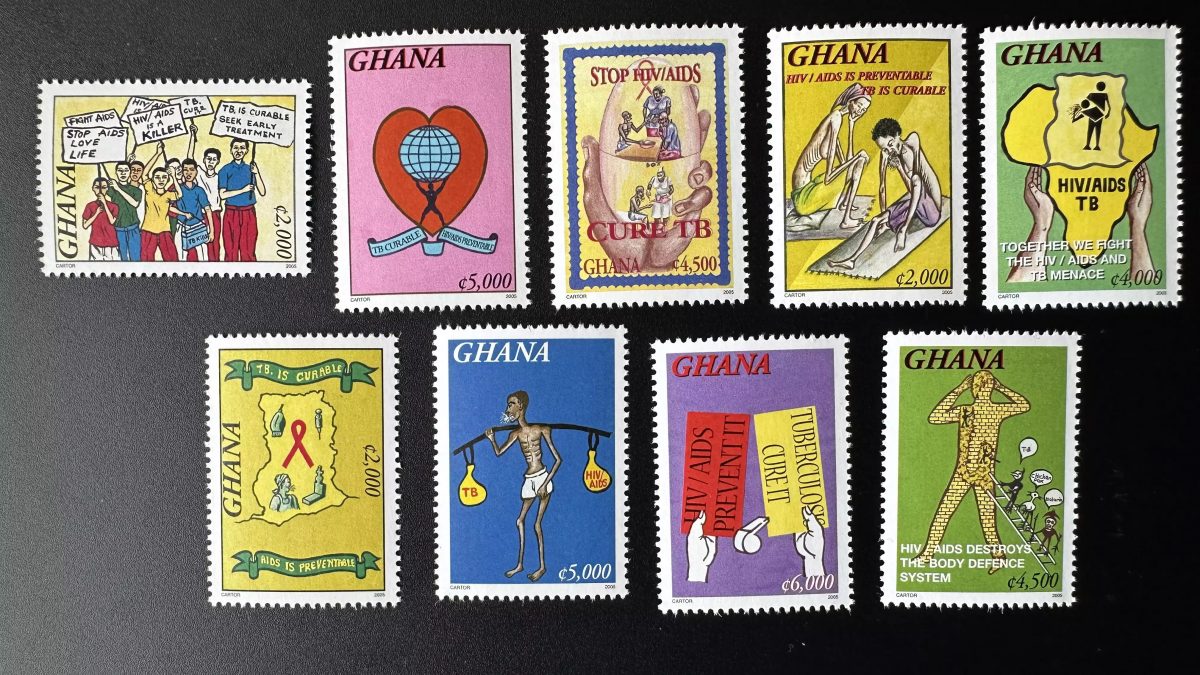 Ghana 2005 / 2006 Mi. 3769 - 3778 Lutte SIDA AIDS Tuberculose TB Tuberculosis