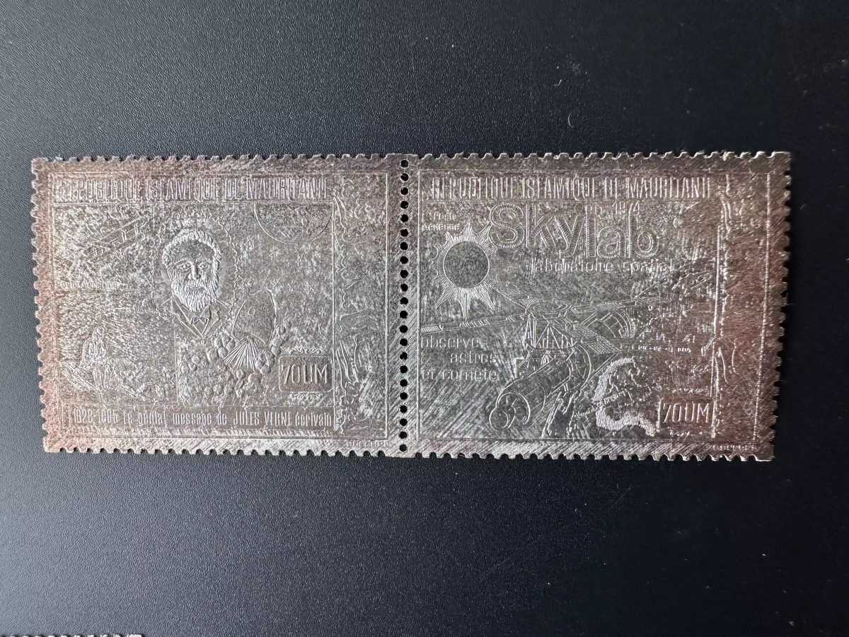 Mauritanie 1974 Mi. 479 - 480 Silver Argent Skylab Jules Verne Espace Space