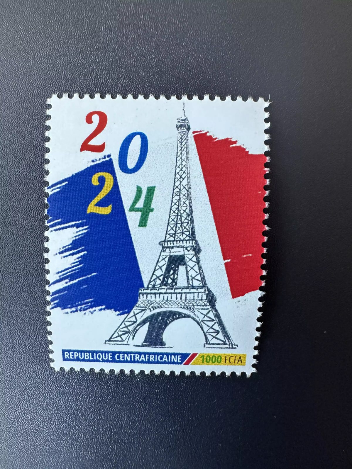 Centrafricaine 2023 Mi. 16032 Personalized Eiffel Jeux Olympiques Paris 2024 1v