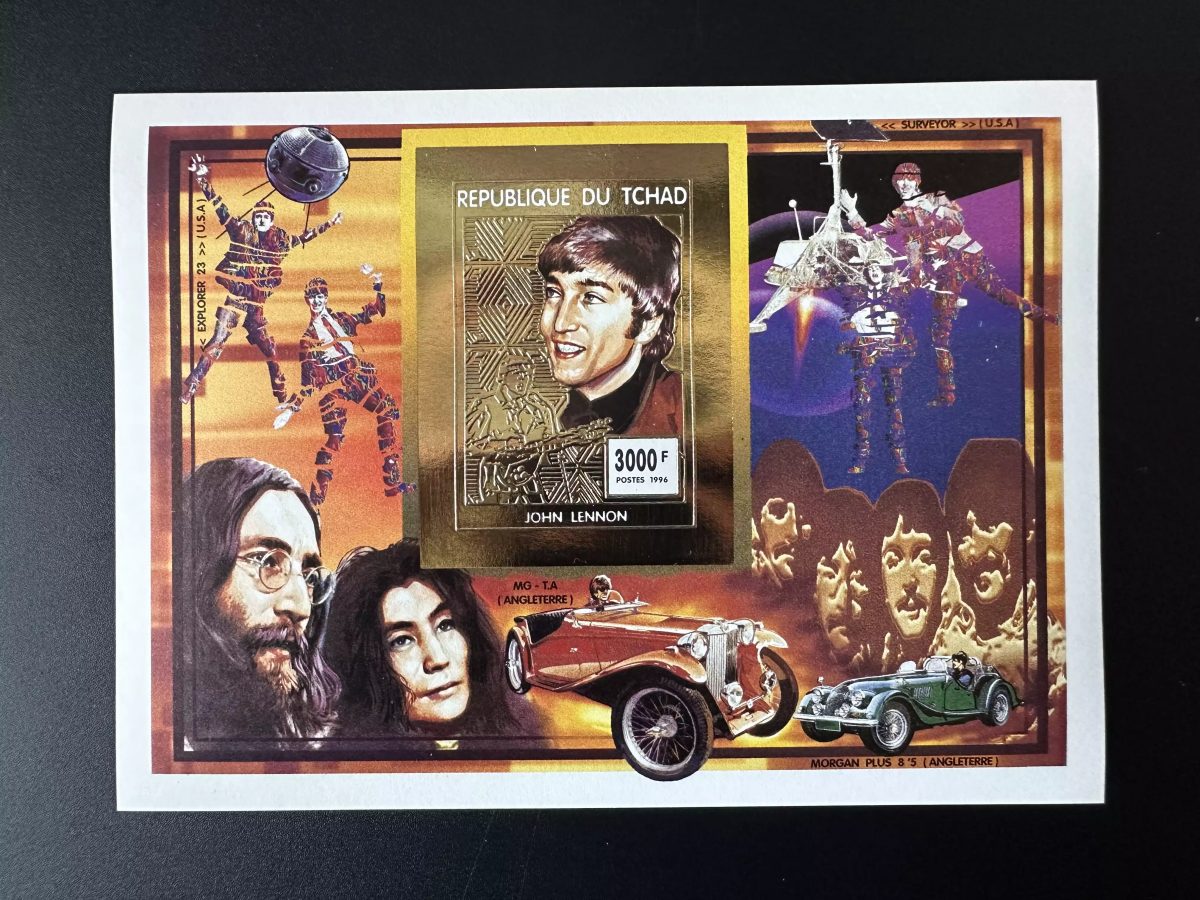 Tchad 1996 Mi. Bl. 249 B ND John Lennon Or The Beatles voiture Auto Music Espace