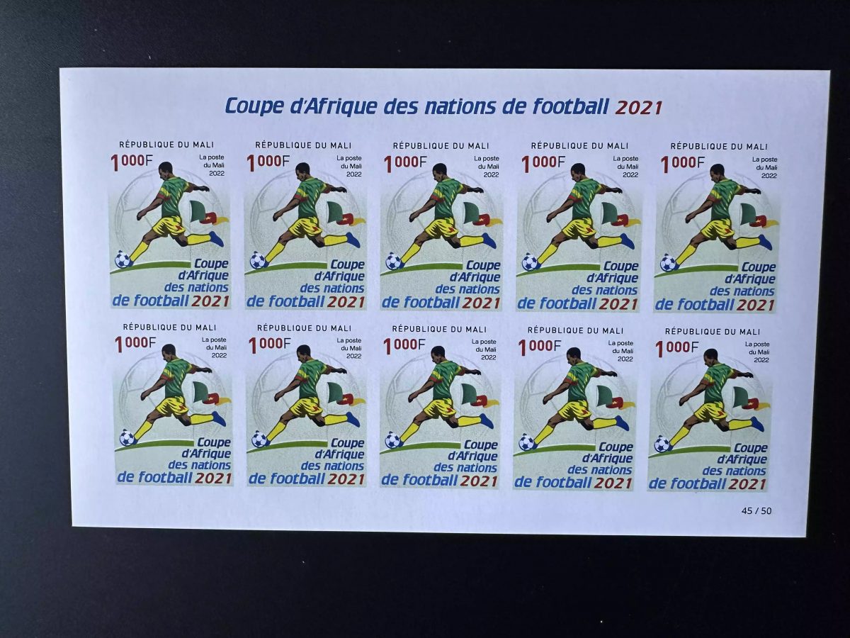 Mali 2022 ND Bl. Afrika-Cup CAN Fußball 2021 Flagge