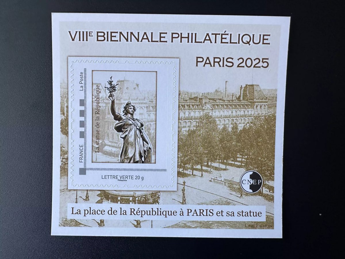 France 2025 Bloc CNEP YT n°99 Paris Place République statue biennale salon