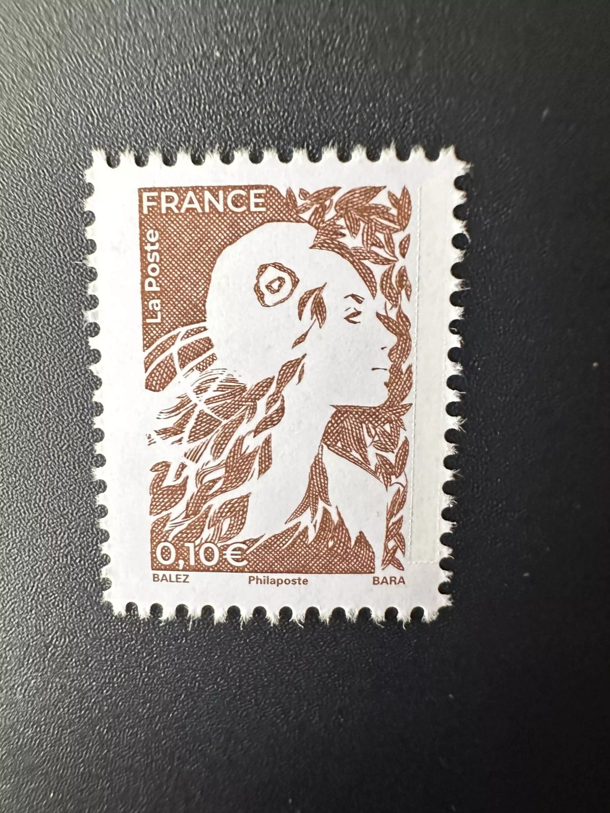 France 2025 1 TP of board from sheet Marianne de l'Avenir 0.10€ gummed