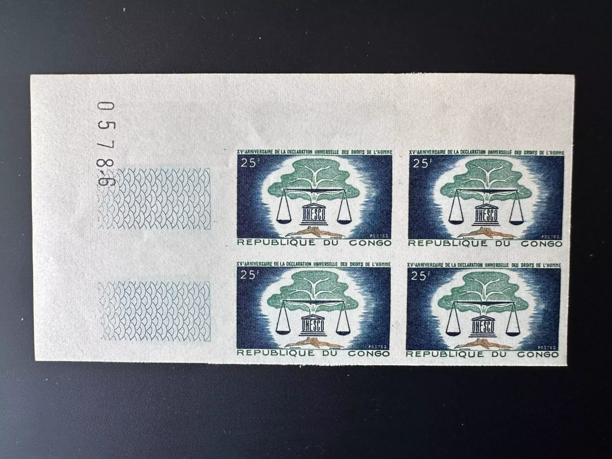 Congo Brazza 1963 Mi. 38 ND Déclaration Droits de l'Homme UNESCO Arbre Tree Baum