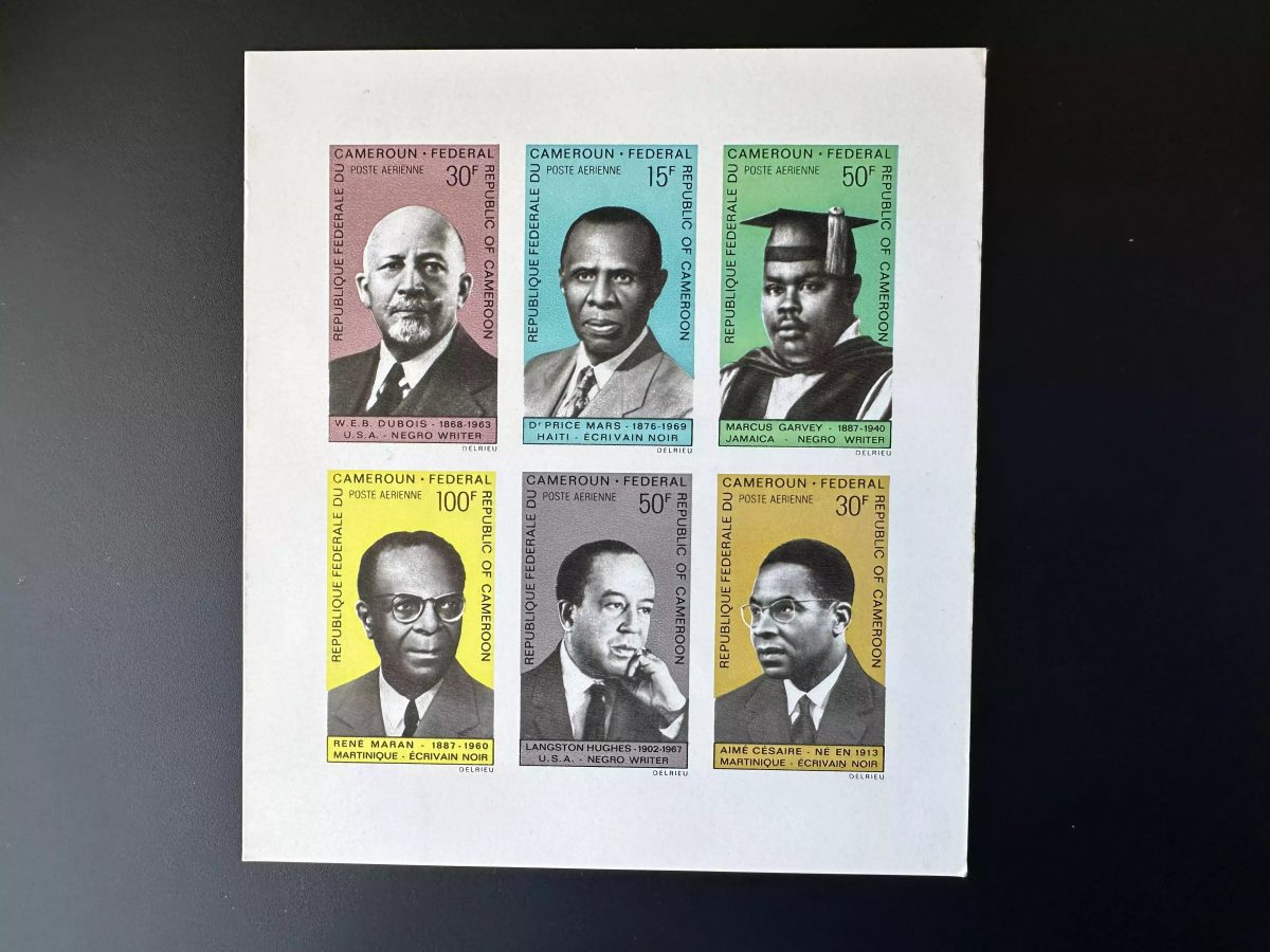 Kamerun 1969 Mi. 585-590 Luxus-Kollektivprobe schwarze Schriftsteller