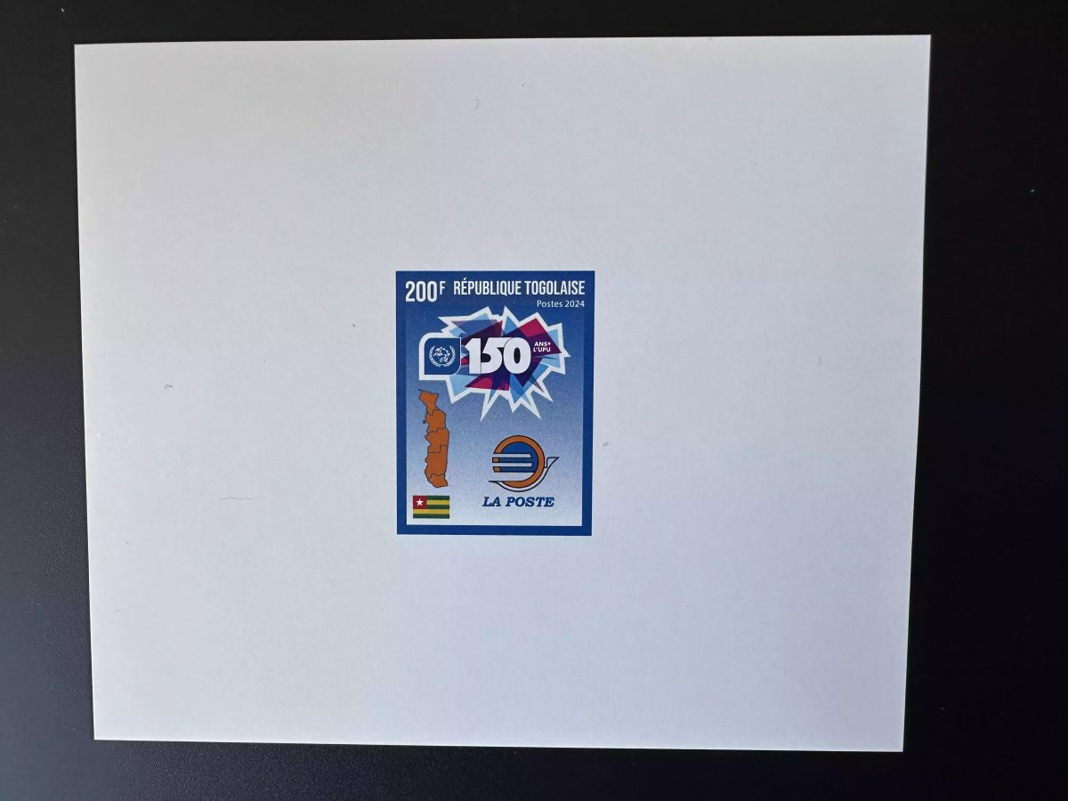 Togo 2024 Epreuve de luxe Joint Issue 150 ans UPU Union Postale Universelle (1v)