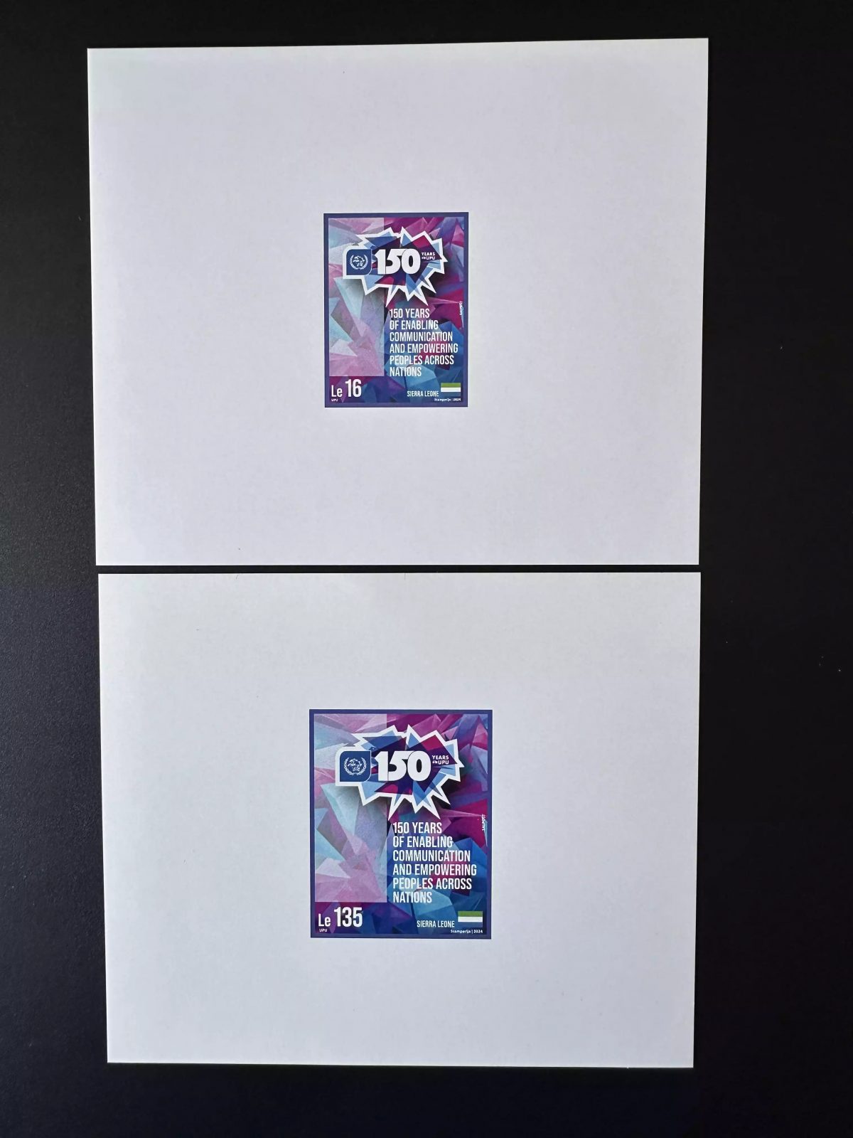 Sierra Leone 2024 Mi. ? Epreuve de luxe Joint Issue 150 years UPU Union Postale