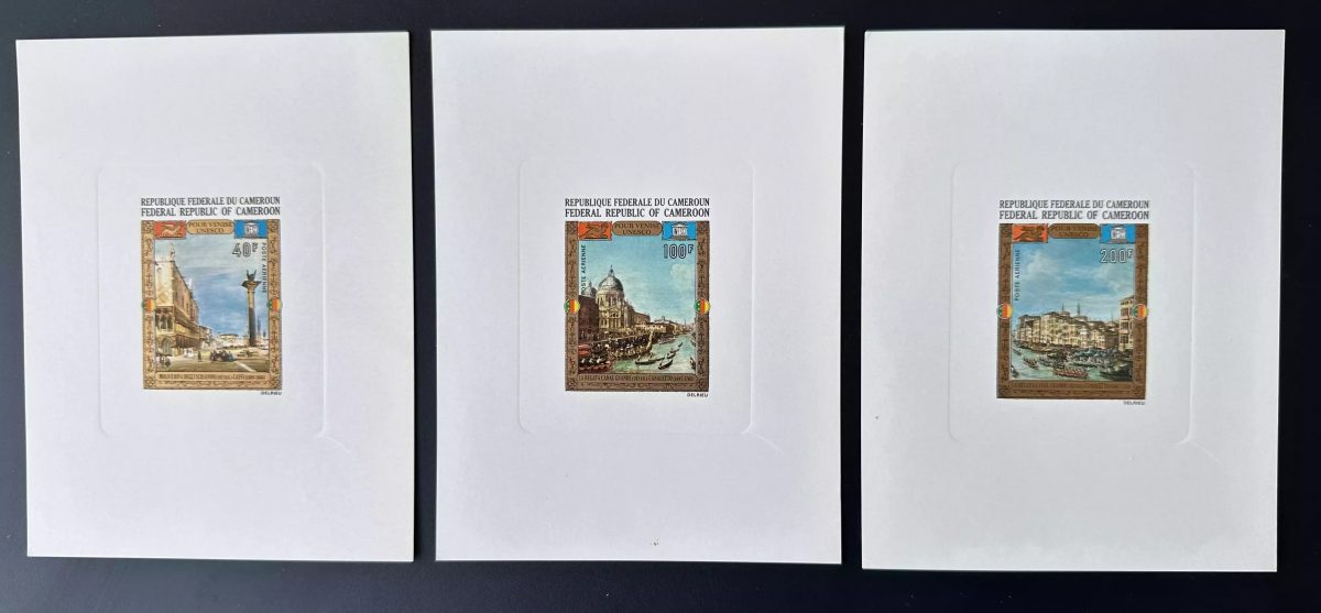 Cameroun 1972 Mi. 688 - 690 Epreuve Luxe UNESCO Venise Venezia gondole bateau
