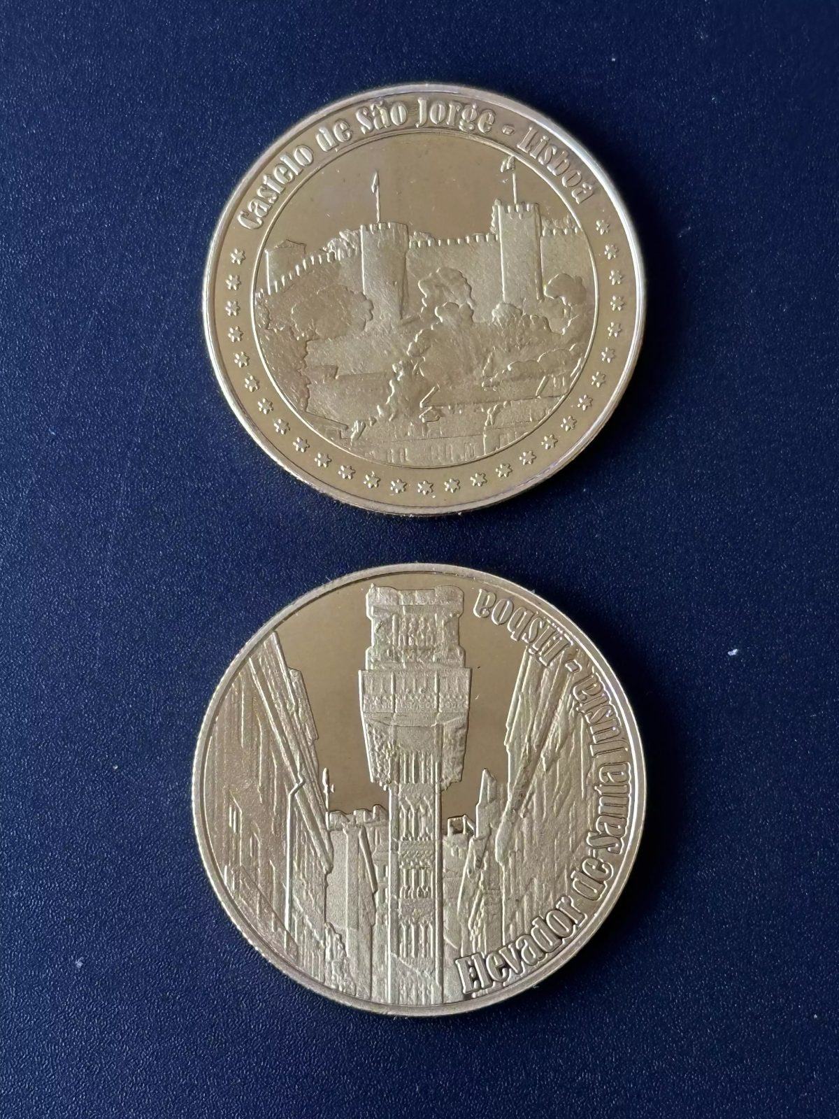 Medalha Souvenir "Castelo de S. Jorge - Elevador de Santa Justa Lisboa"