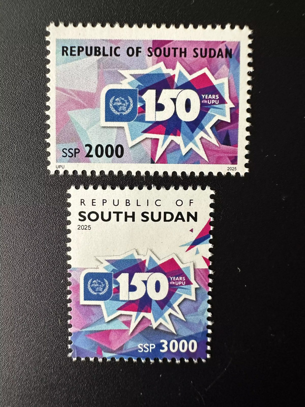 Sud-Soudan South Sudan 2025 Mi. ? 150 years UPU Union Postale Universelle 2v.