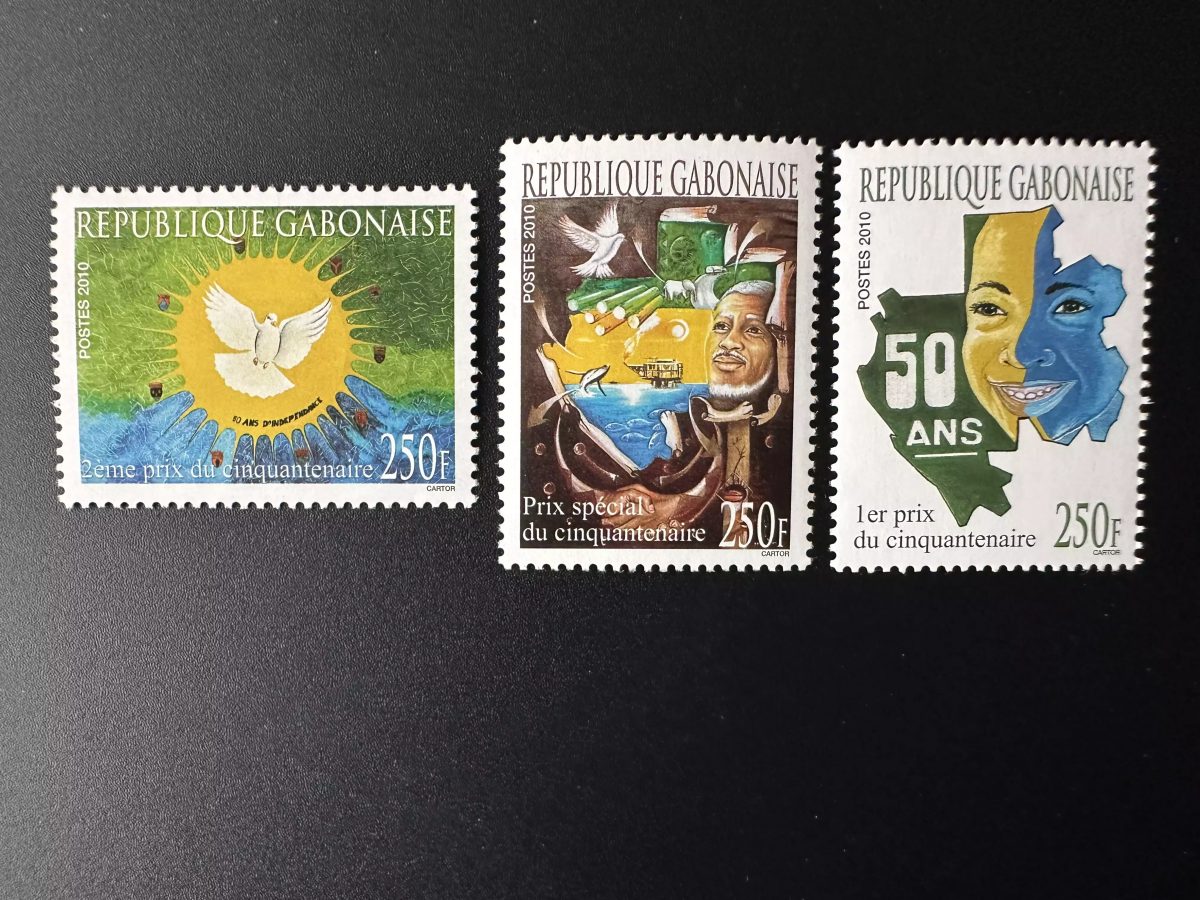 Gabun 2010 Mi. 1699-1701 50 Jahre Unabhängigkeit Vogel Fisch Elefant