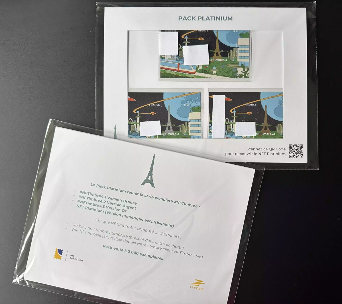 France 2025 YT n°6-8 NFStamp4 Eiffel Tower Platinum Pack