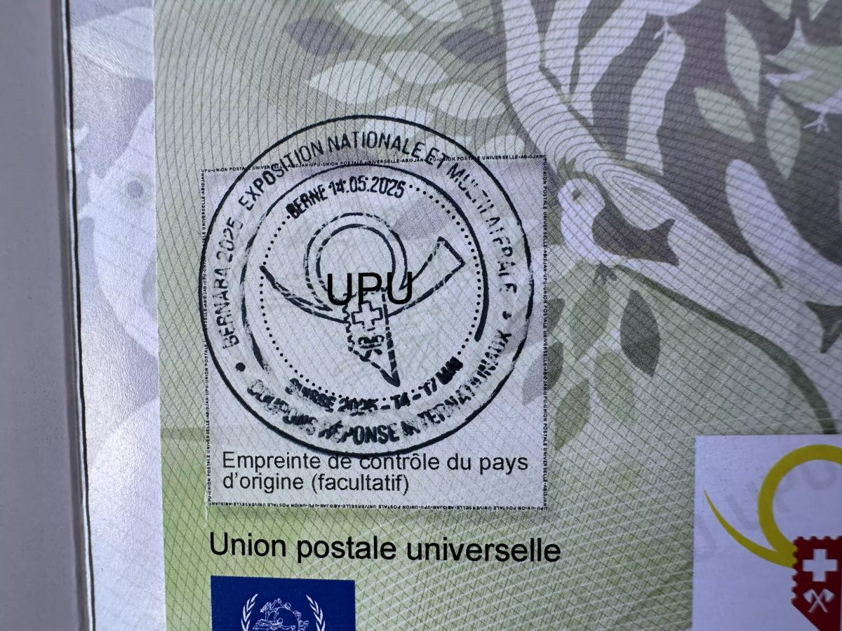 Bern CRI - Specimen Folder Schweiz 2025 BERNABA MULTILATERAL Coupon UPU