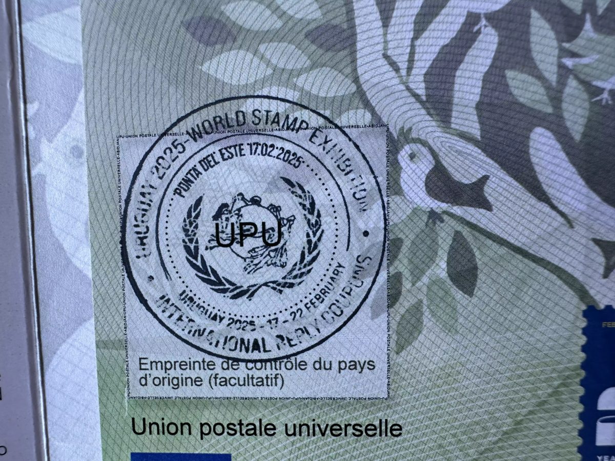 Punta del Este IRC Spécimen folder Uruguay 2025 FIP Word Stamp UPU Coupon
