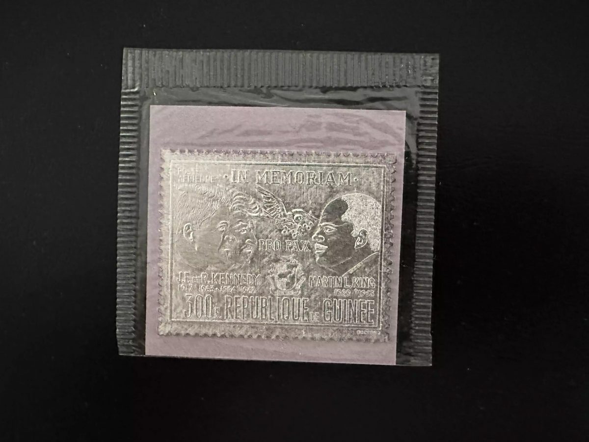 Guinea 1972 Mi. 607 Silber Kennedy Luther King Frieden Taube Vogel