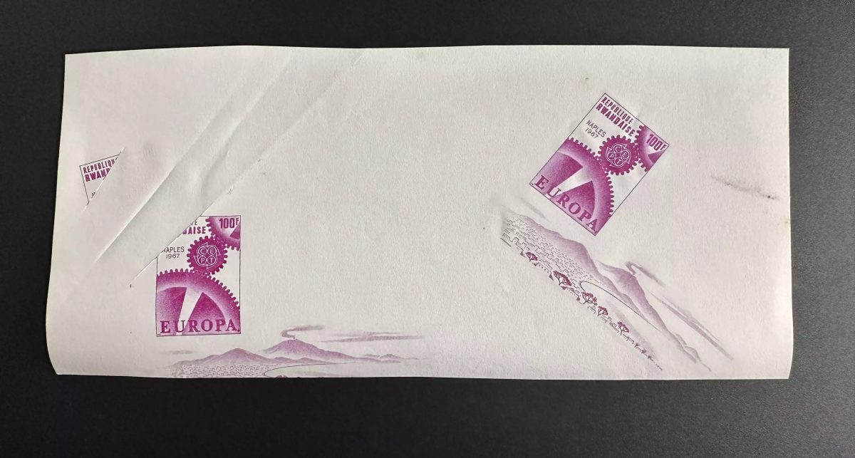 Rwanda 1967 COB Bl 8 Color proofs IMPERF ND Europa CEPT Naples Napoli exposition