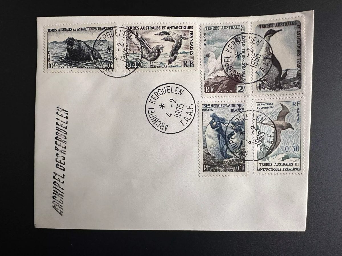 TAAF FAAT 1965 Pli "Galliéni" 6 valeurs Archipel des Kerguelen 04.02.1965