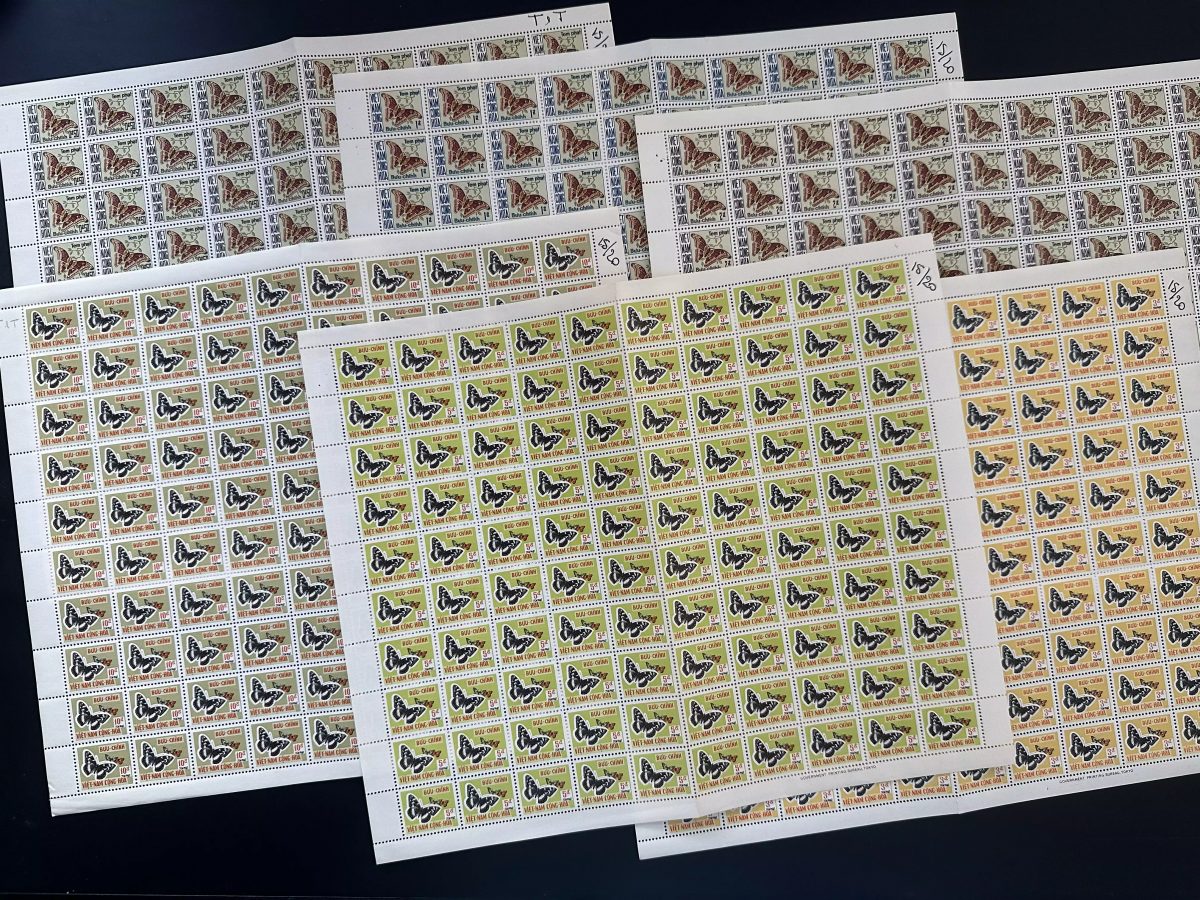 Vietnam sud 1968 YT 15 - 20 taxe duty planche Papillon butterfly Schmetterling