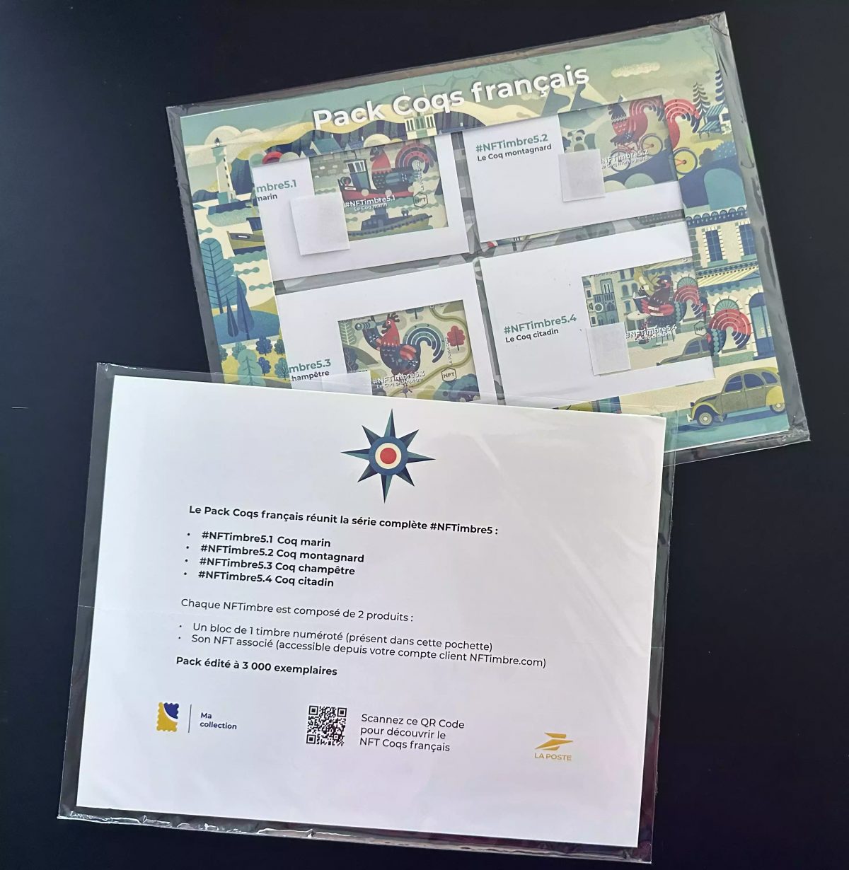 France 2025 YT No. 9-12 NFTimbre5 Rooster French Hahn Pack 1x