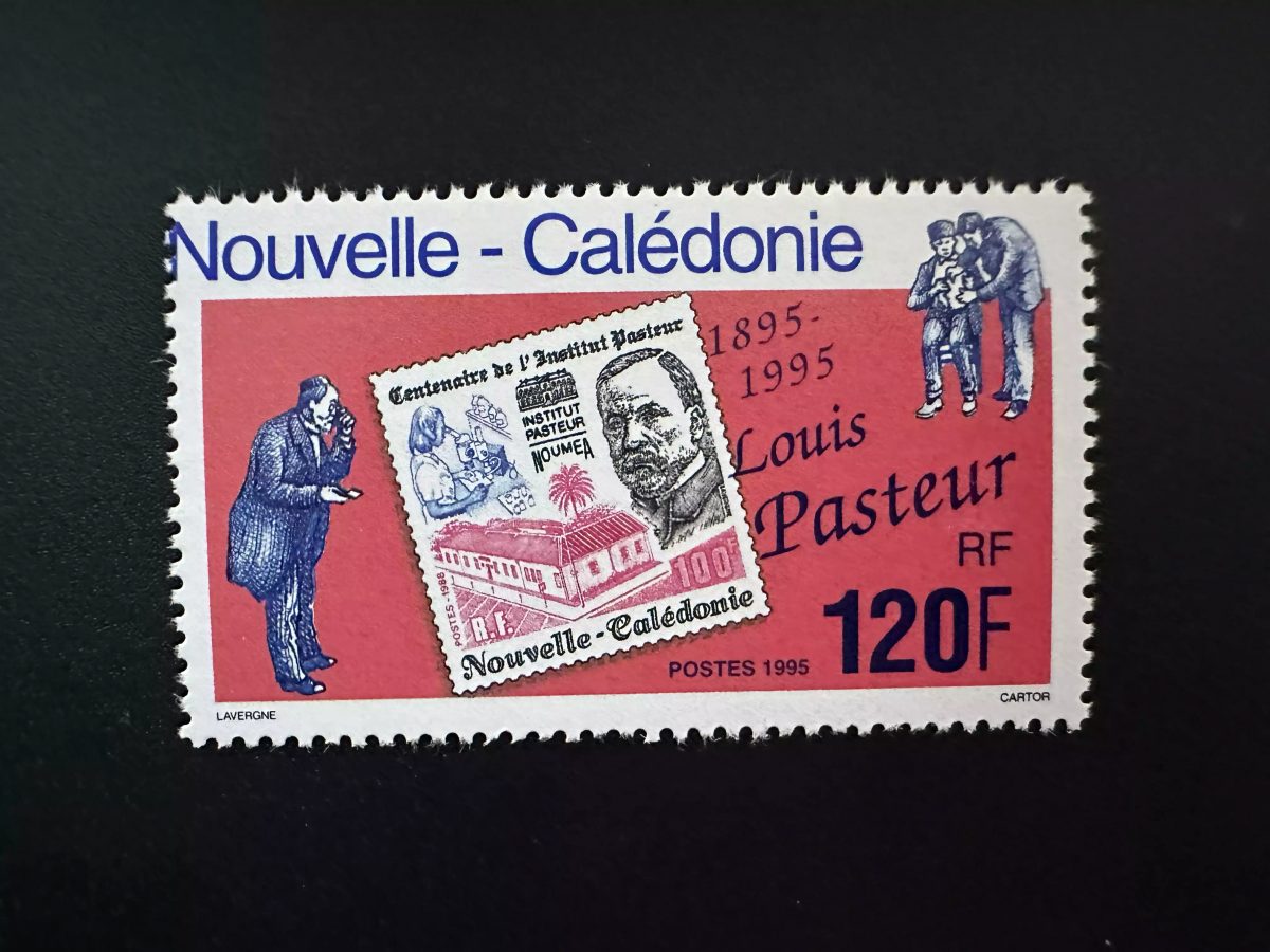 New Caledonia 1995 YT. 680 Louis Pasteur variety title moved to the left