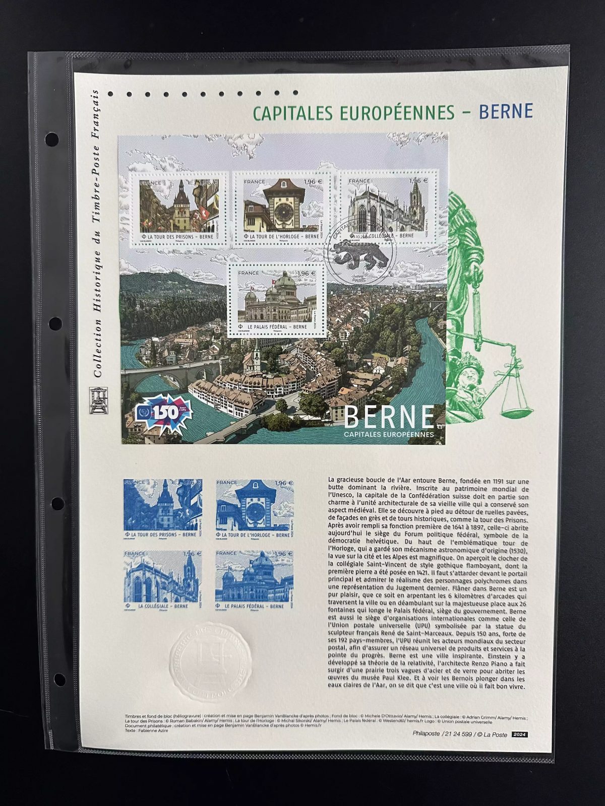 France 2025 YT F5807 Document philatélique Berne 150 ans UPU Union Postale