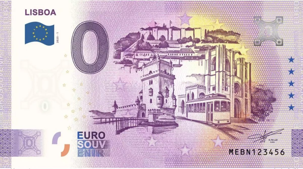 Billet touristique Souvenir 2025 Portugal Lisboa