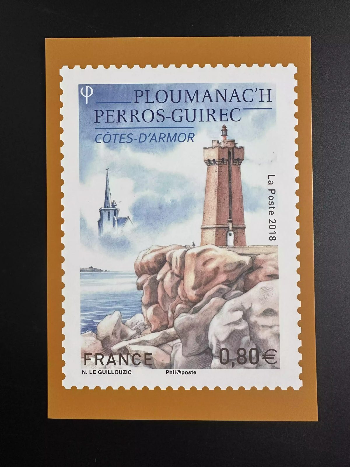 France 2025 Carte Entier Phare Lighthouse Leuchtturm Ploumanac'h Perros-Guirec