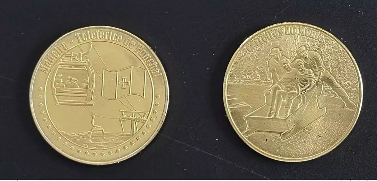 Médaille souvenir "Madeira Teleférico & carreiros"