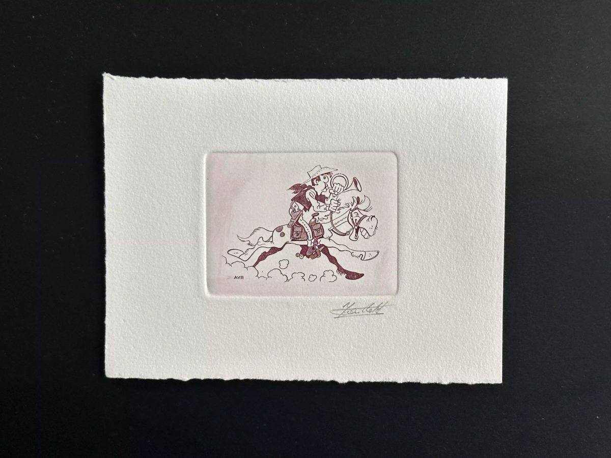 Belgique 1990 COB 2390 Epreuve d'artisteFDC Lucky Luke Morris Cheval rouge