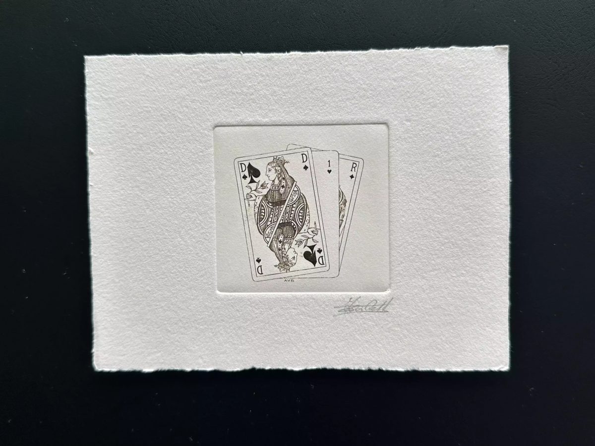 Belgium 1995 COB 2595 Artist proof 1st day FDC Black Queen Card Game