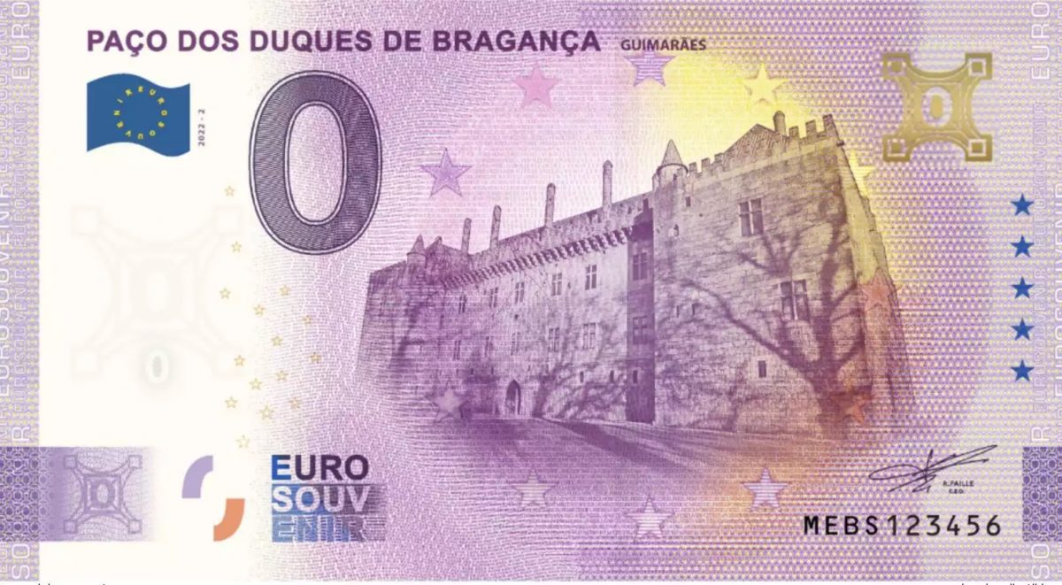 Billet touristique 2026 Portugal Paço dos Duques de Bragança (hologramme or)