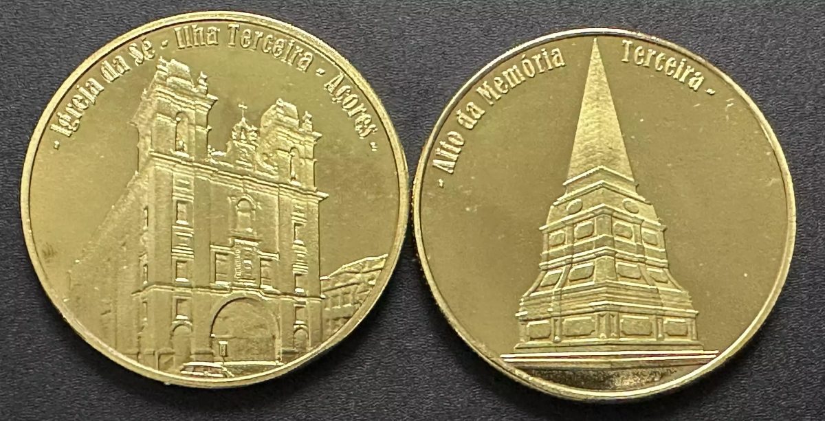 Médaille souvenir "Igreja da Sé - Alto da Memoria - Terceira Açores"