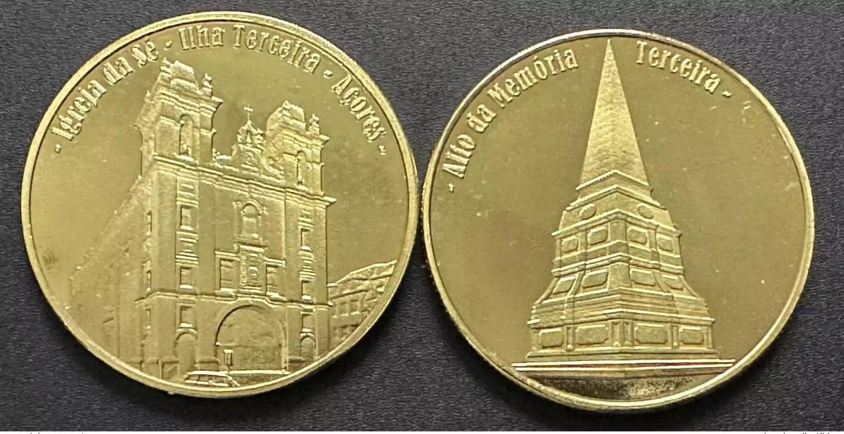 Médaille souvenir "Igreja da Sé - Alto da Memoria - Terceira Açores"