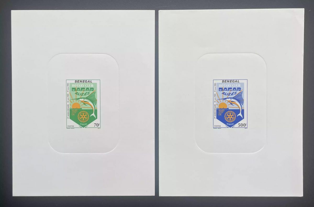 Sénégal 1983 Mi. 803 - 804 Epreuve de Luxe Alizés Dakar Poisson Faune Rotary