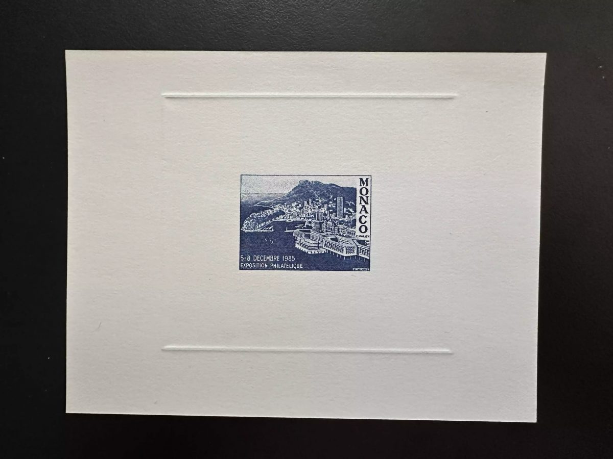 Monaco 1985 Luxusprobe Proof Philatelieausstellung